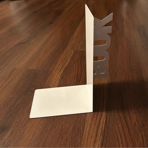 Bookend Metal White Heavy Duty - Picture 5 of 5